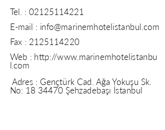Marinem Hotel iletiim bilgileri